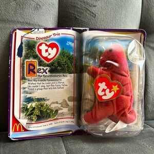 Rex the Tyrannosaurus Rex - Vintage Happy Meal Ty Beanie Babies - McDonalds Toys